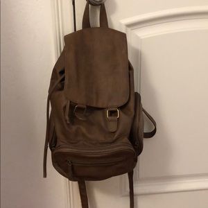 Leather backpack